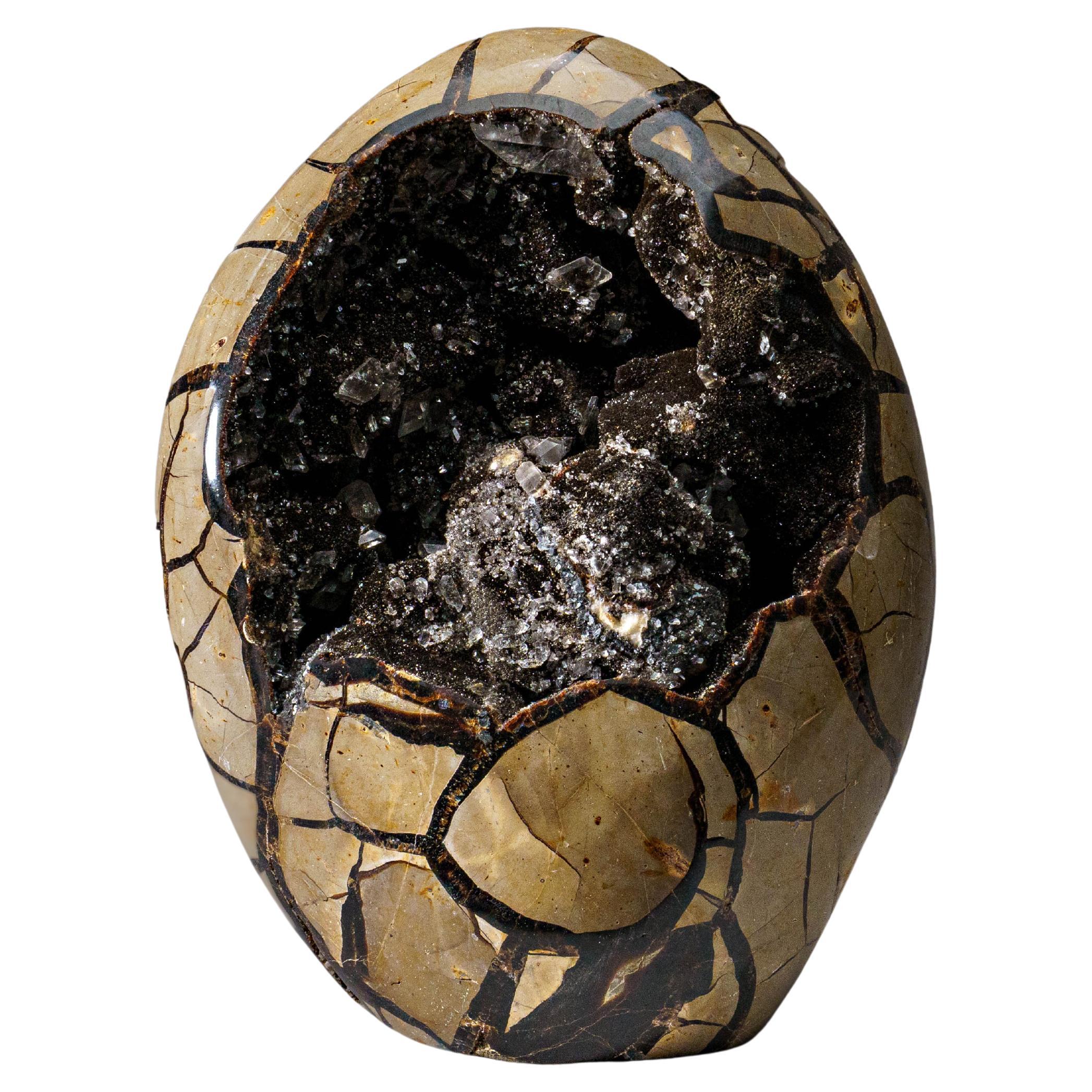 Uovo di geode druzico settario lucidato del Madagascar (18 lbs)