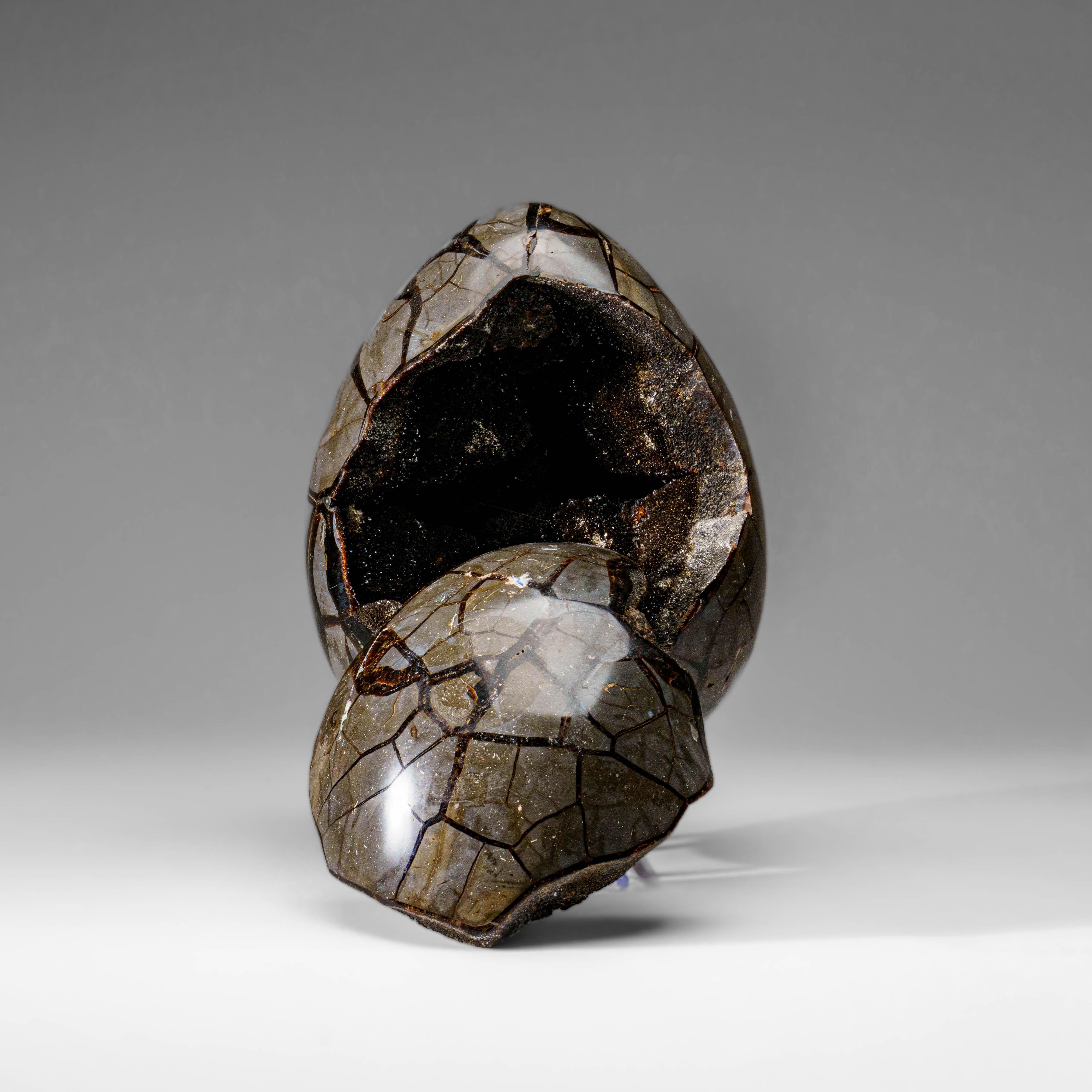 Malgascio Uovo di geode druzico settario lucidato del Madagascar (18.5 lbs) in vendita