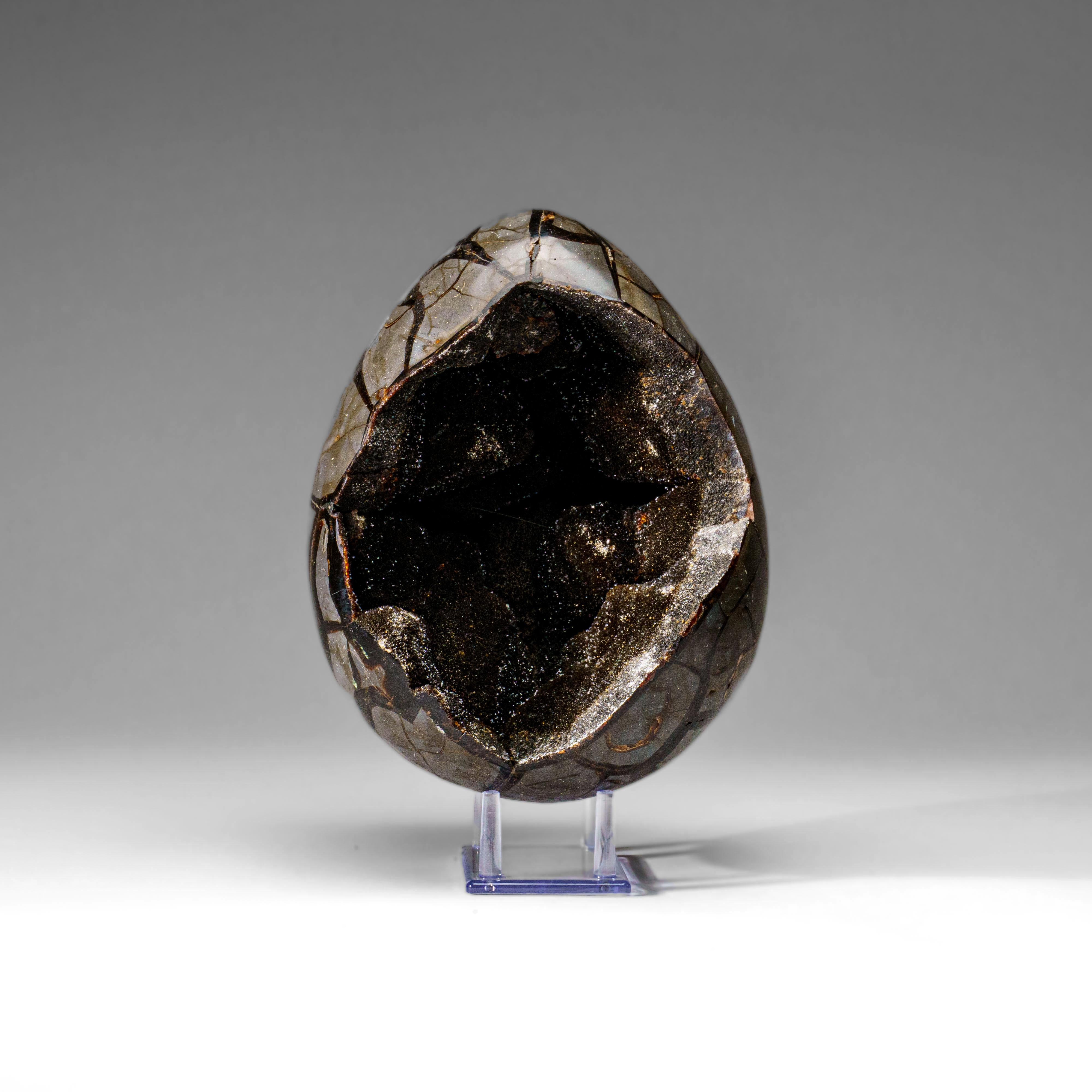 Altro Uovo di geode druzico settario lucidato del Madagascar (18.5 lbs) in vendita