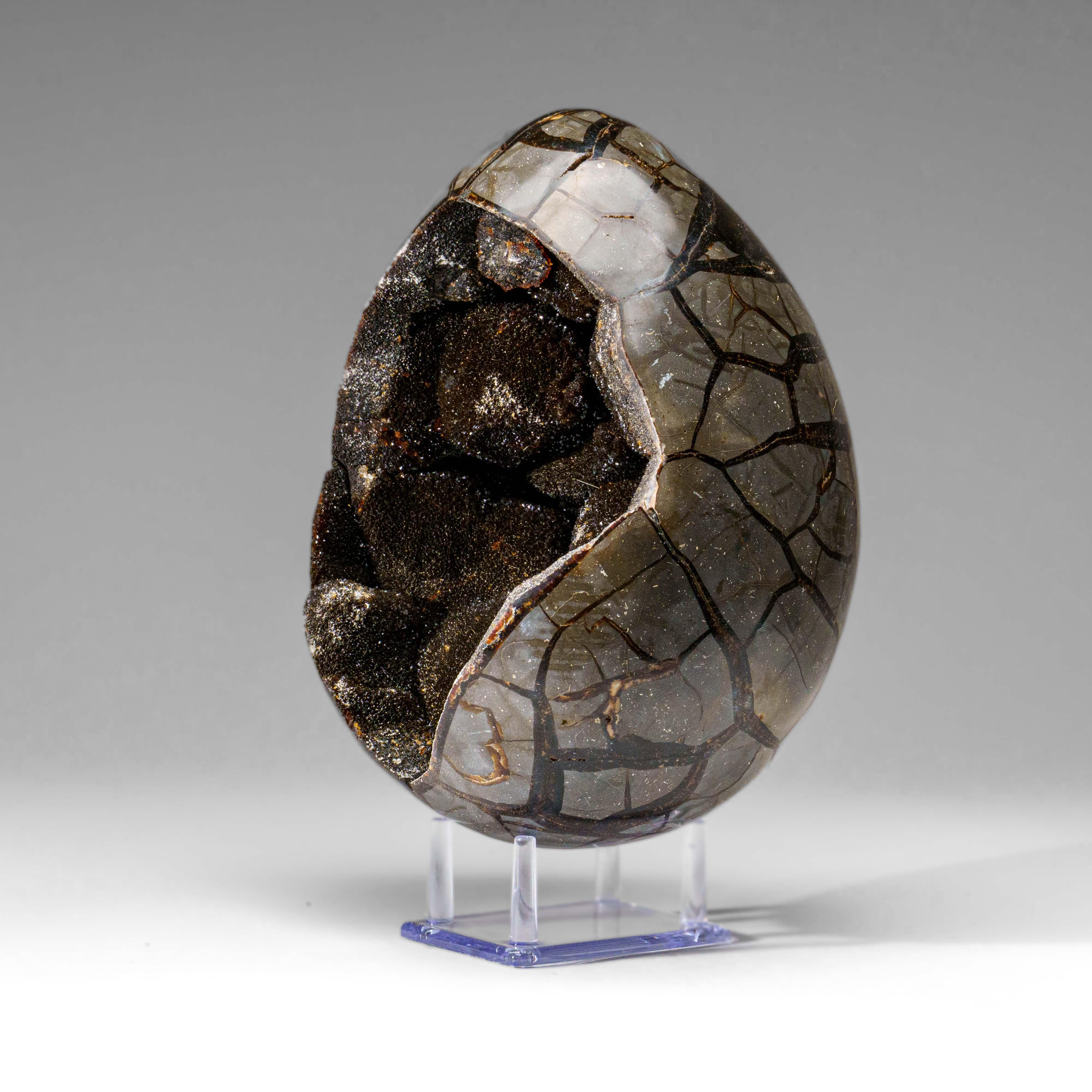 Uovo di geode druzico settario lucidato del Madagascar (18.5 lbs) in vendita 1