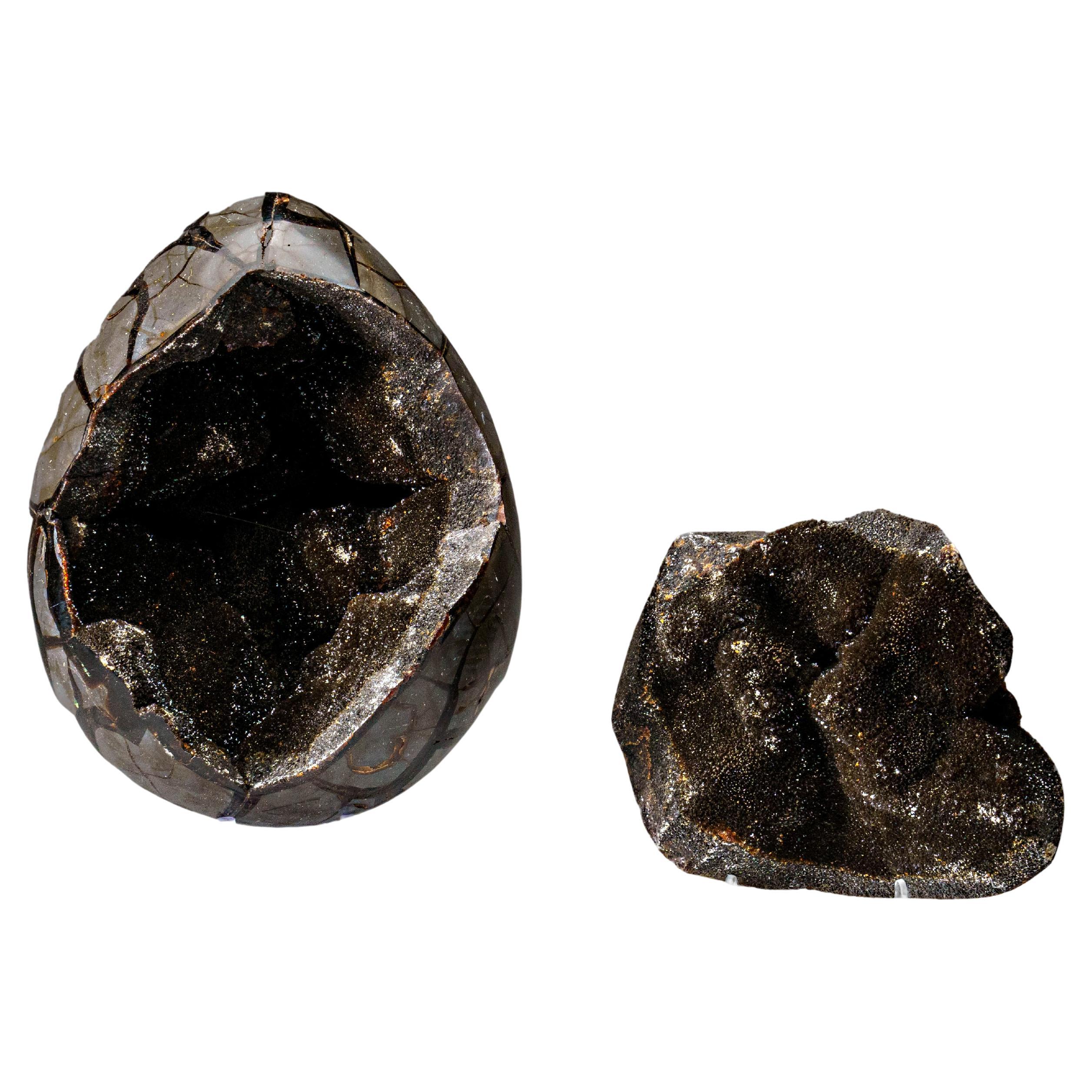 Uovo di geode druzico settario lucidato del Madagascar (18.5 lbs)