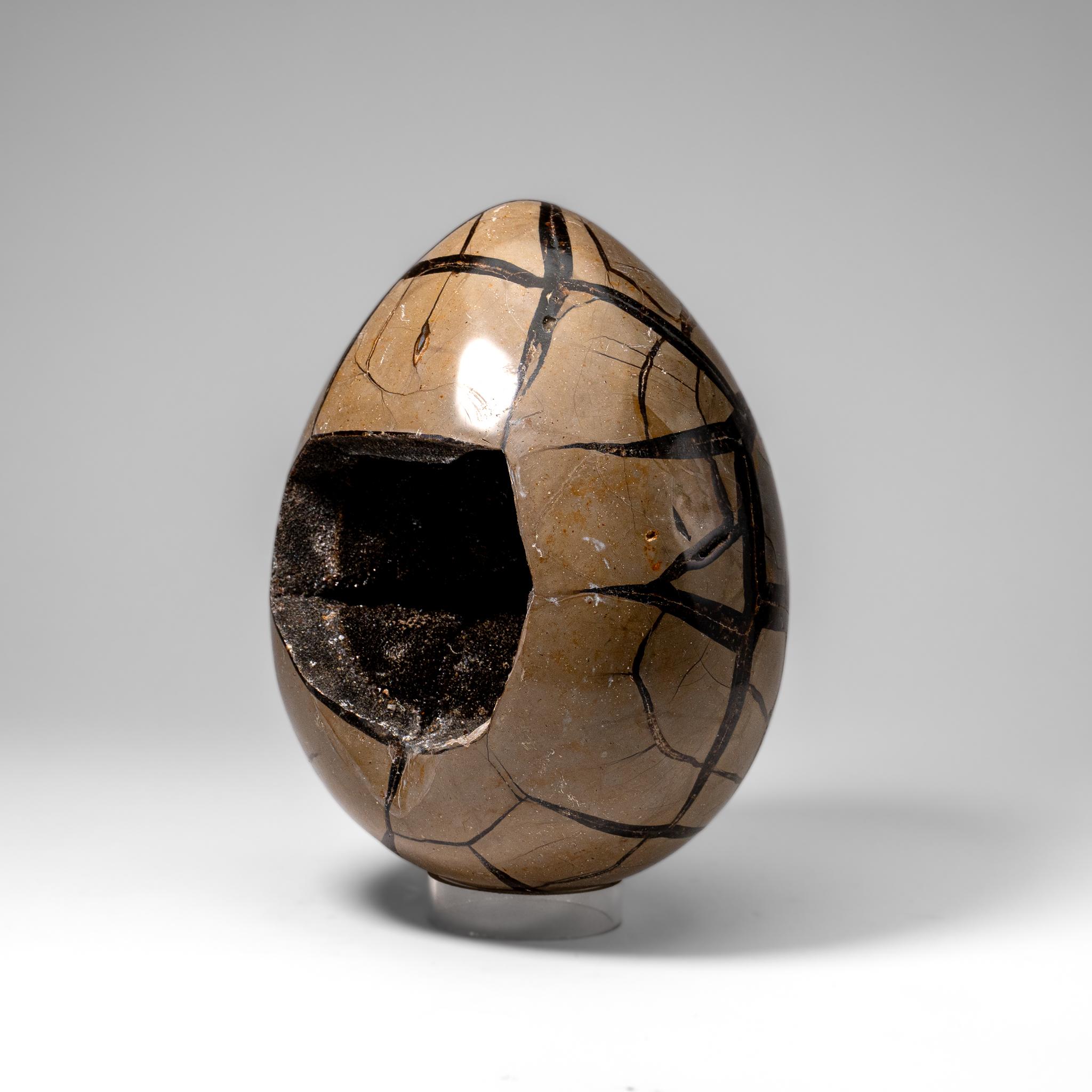 Other Polished Septarian Druzy Geode Egg from Madagascar (20 lbs) For Sale