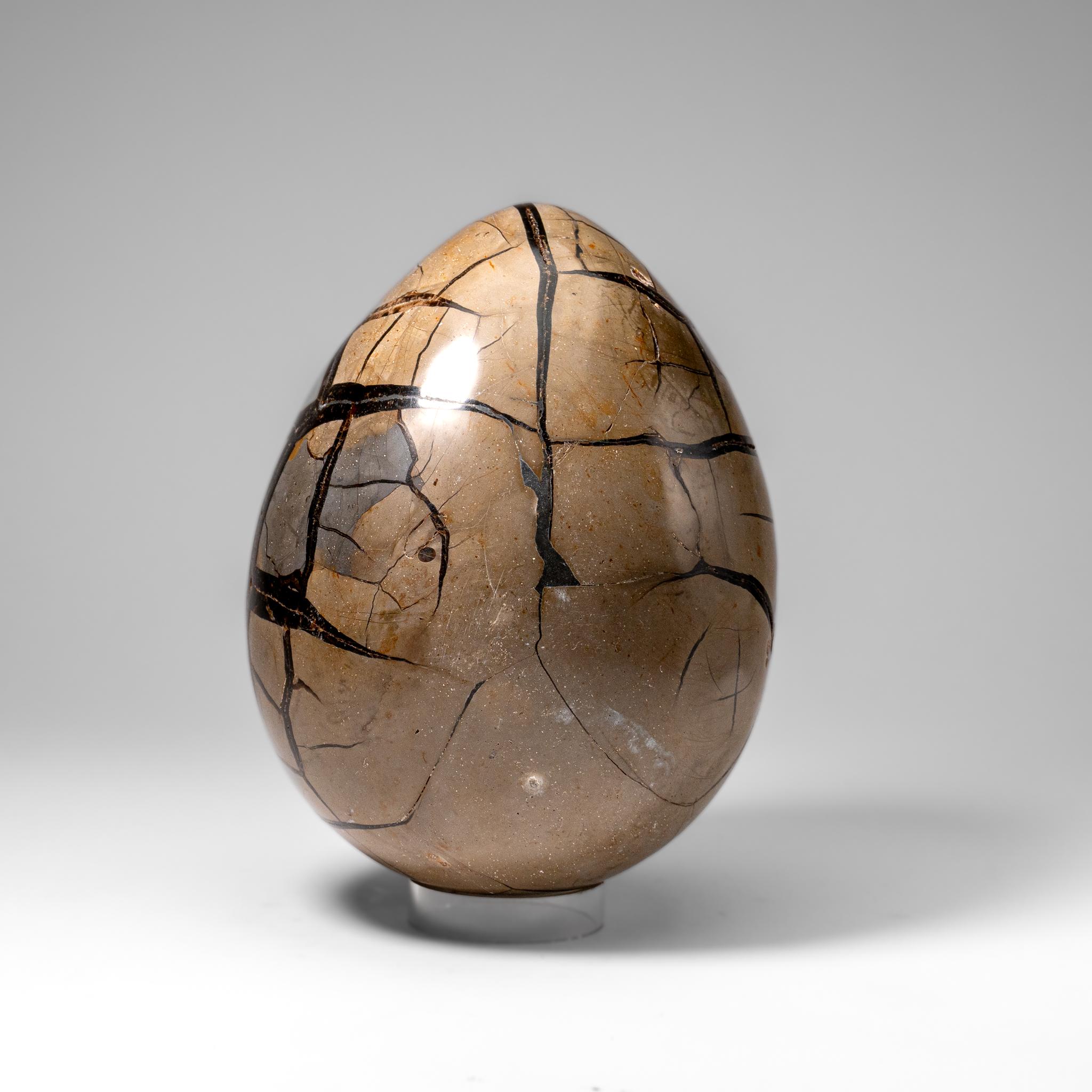 Polished Septarian Druzy Geode Egg from Madagascar (20 lbs) For Sale 2