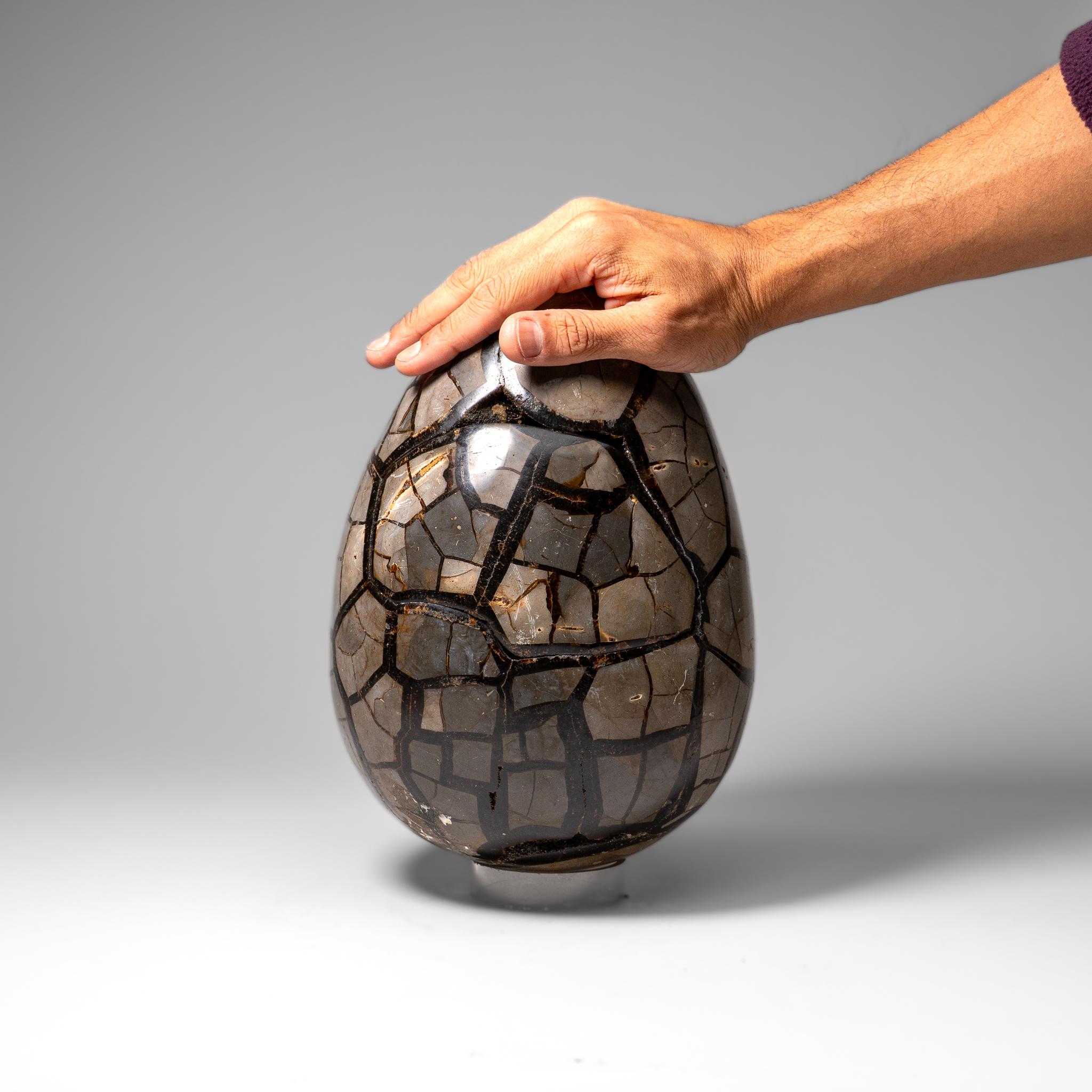 Malgascio Uovo di geode druzico settario lucidato del Madagascar (24 lbs) in vendita