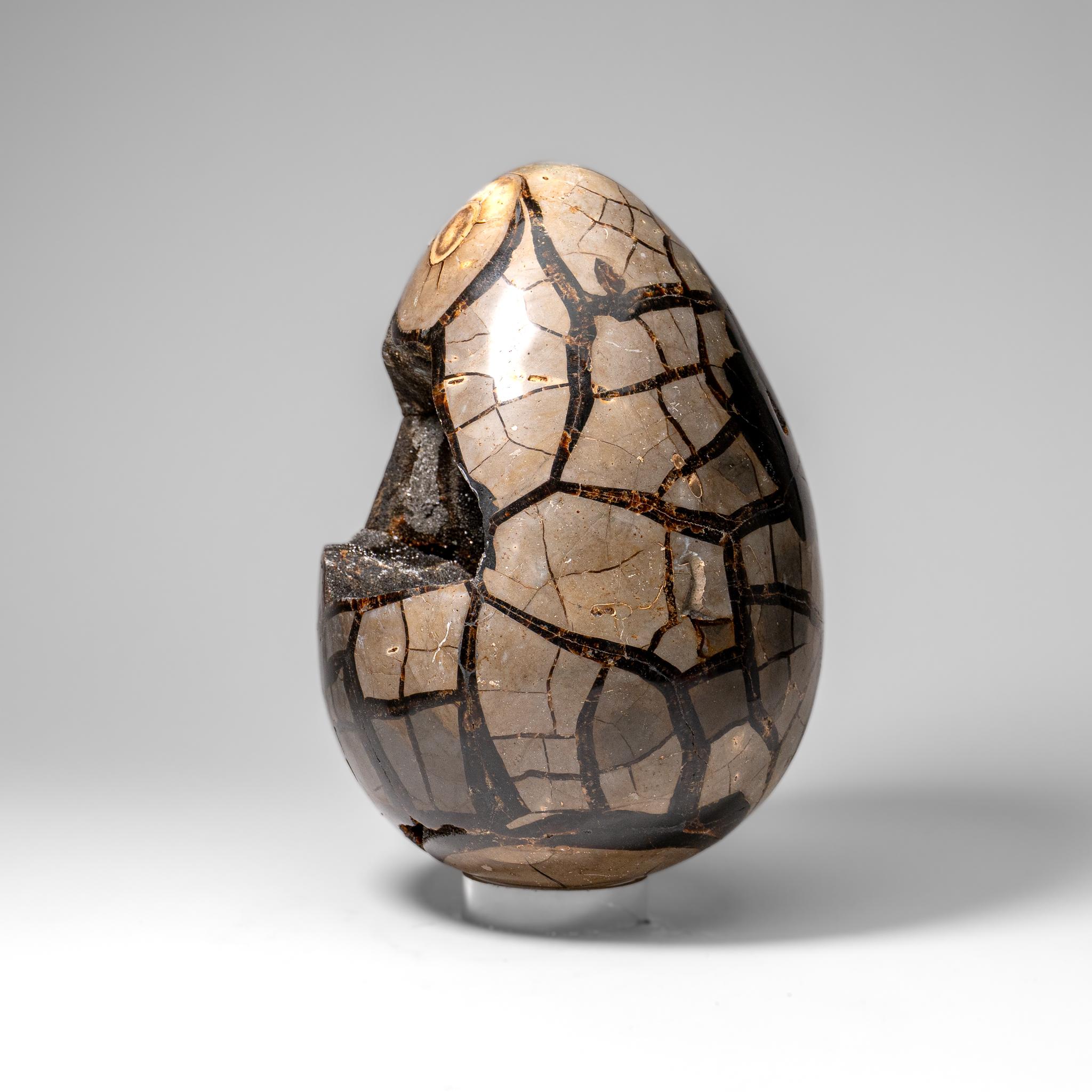 Uovo di geode druzico settario lucidato del Madagascar (24 lbs) in vendita 1