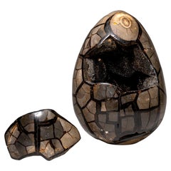 Polished Septarian Druzy Geode Egg from Madagascar (24 lbs)