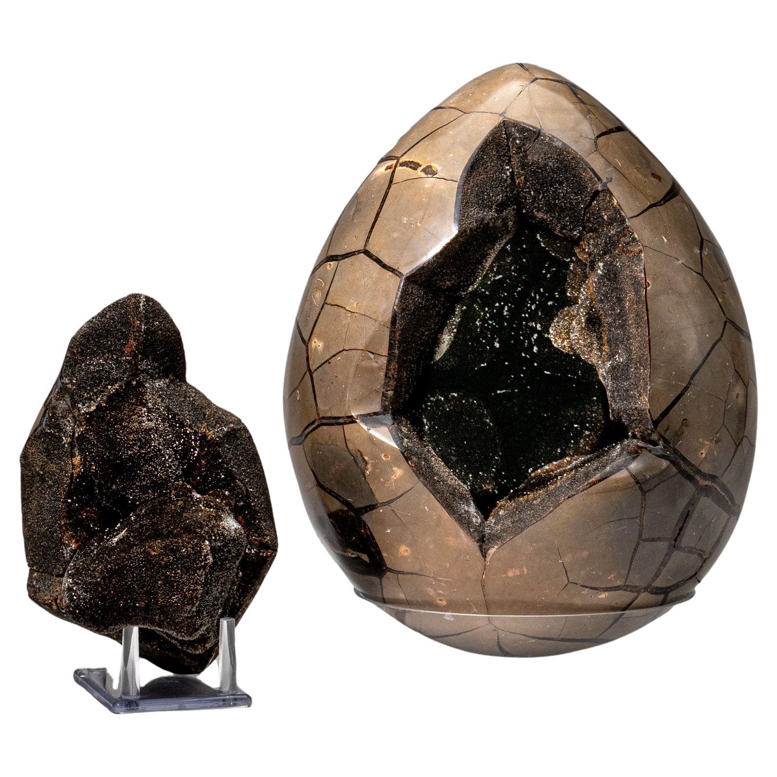 Polished Septarian Druzy Geode Egg from Madagascar (30.5 lbs)