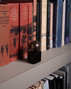 Polished Seymchan Meteorite Sphere with Olivine Crystals in Iron Matrix