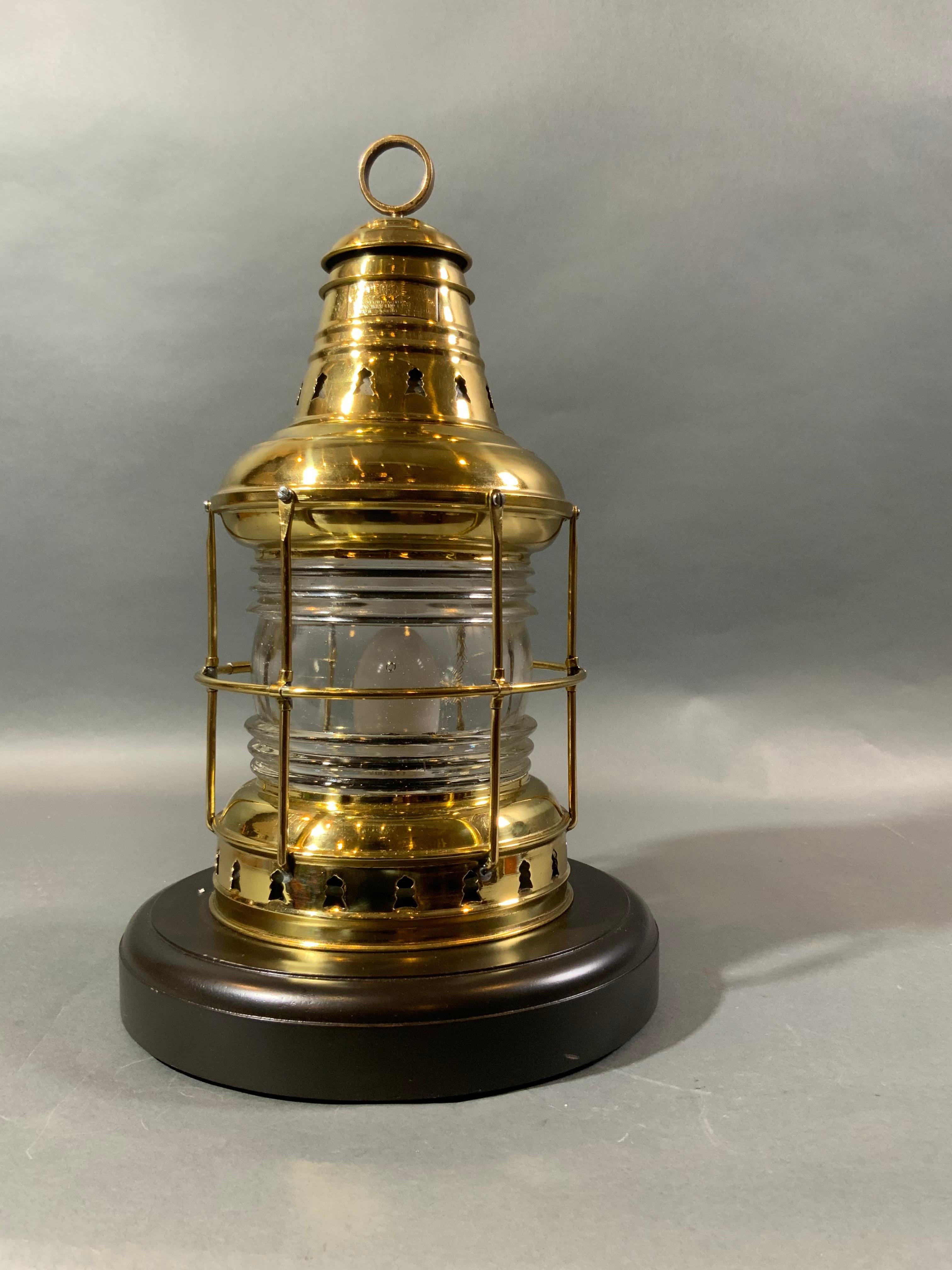 Polished Ships Anchor Lantern by Perkins Marine Lamp Corporation 2