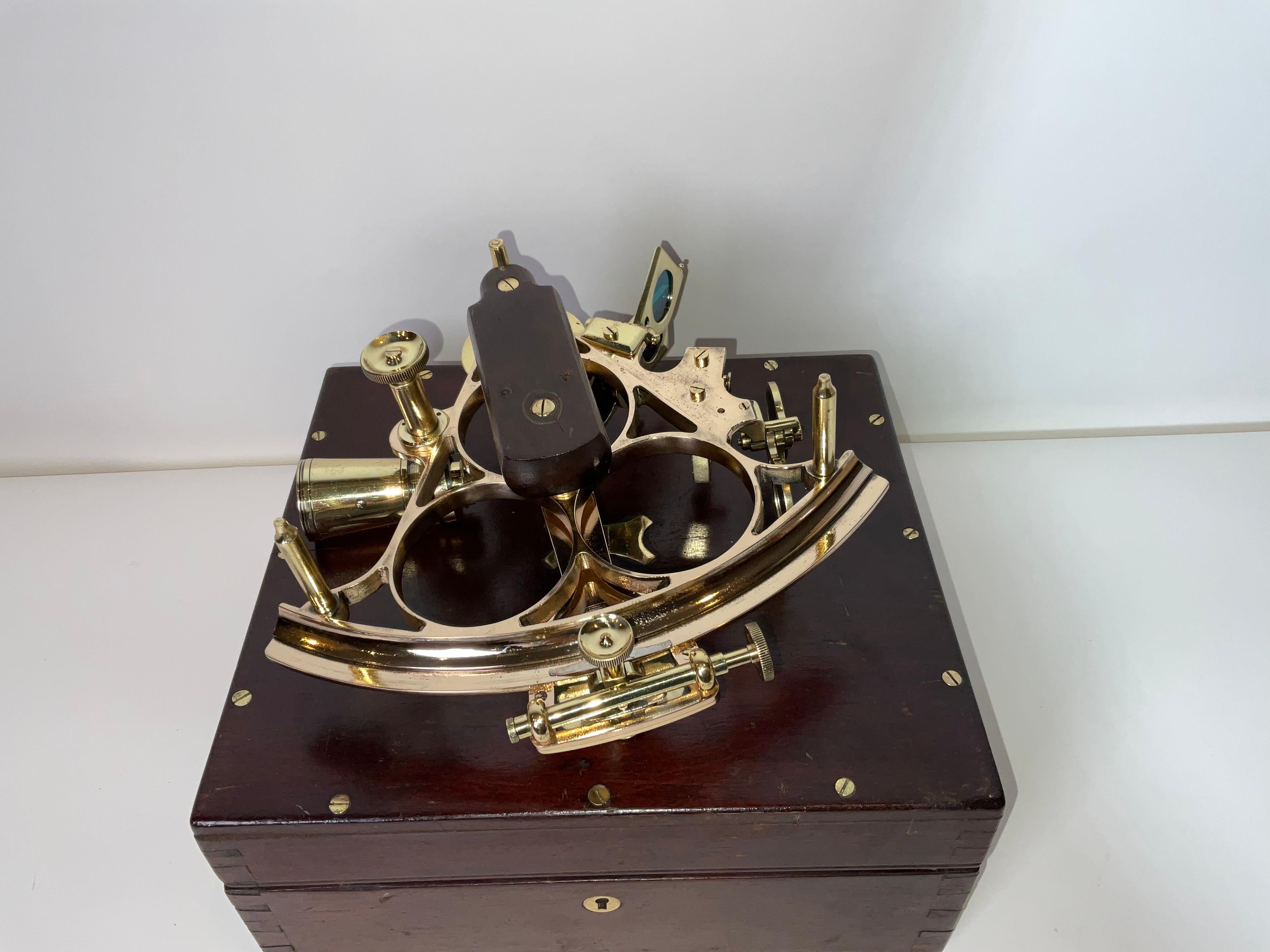 Sestante da nave lucidato in scatola di Wilfred O. White, Boston, USA in vendita 8