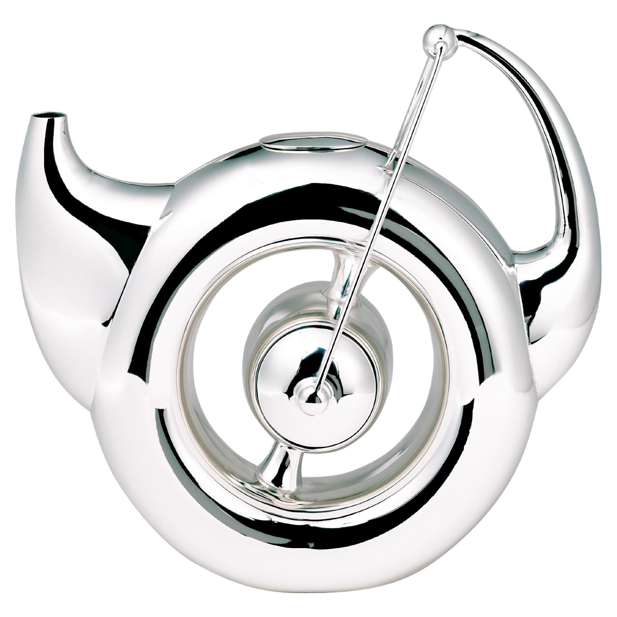 Polished Silver Decantor, Sculptural Object by Raju Peddada - "Arno"