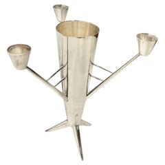 Polished Silver Vase, Sculptural Object by Raju Peddada - "Sequoia"