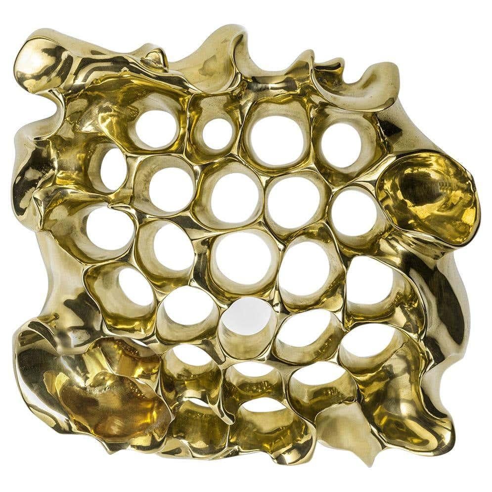 Polished Solid Brass Calvet Peep, Hole by Antoni Gaudi