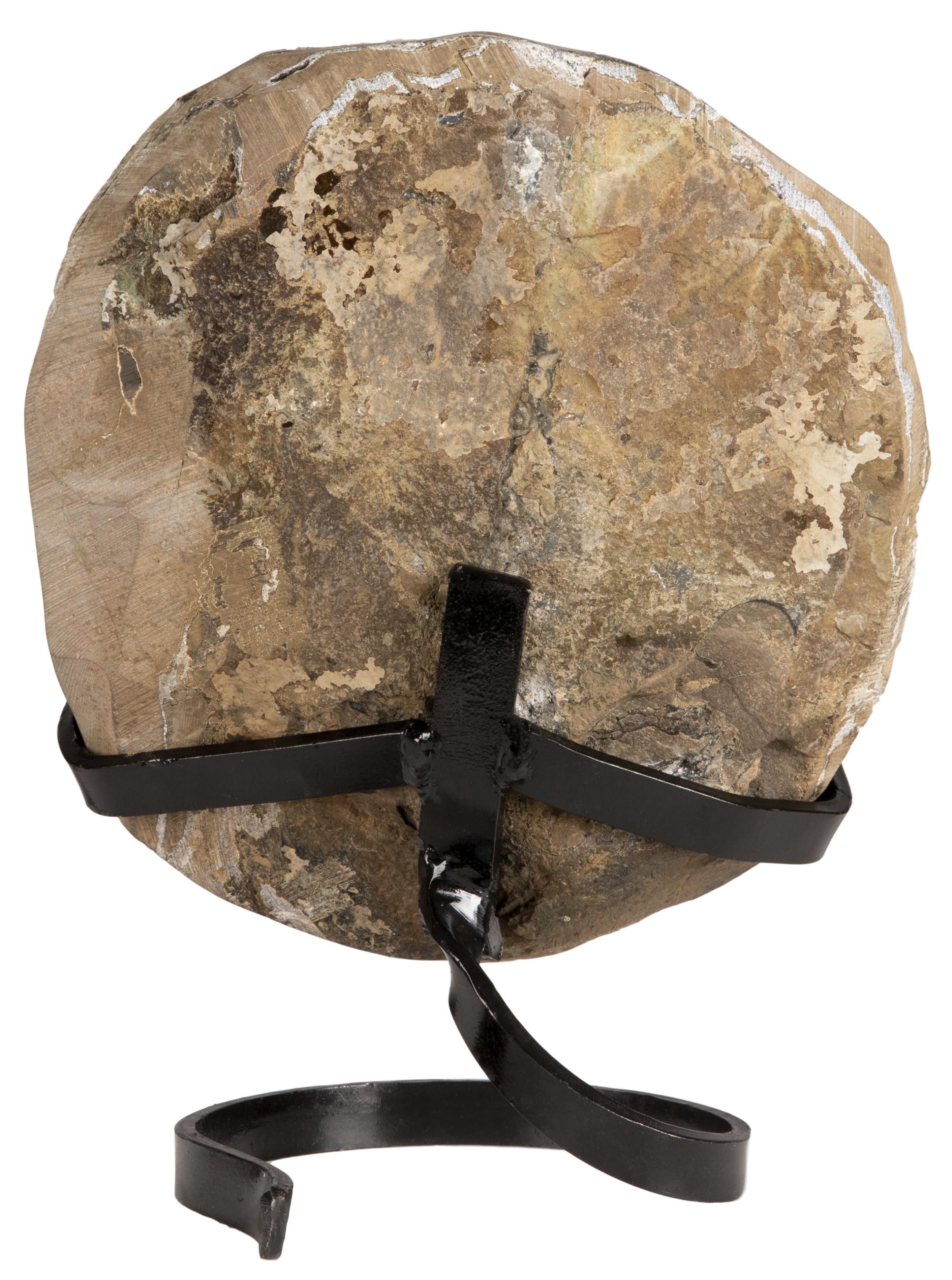 Runde polierte Amethystformation – lebhafte Mineralkunst (Uruguayisch) im Angebot