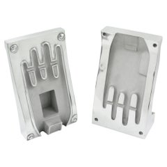 Polished Stainless Steel Bookends, Former Hand or Glove Molds, circa 1960