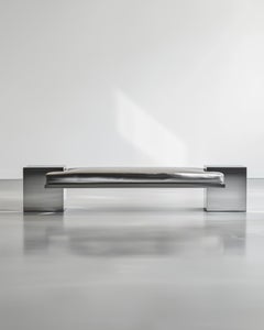 Coexist-Bank aus poliertem Edelstahl und Chrom von Slash Objects