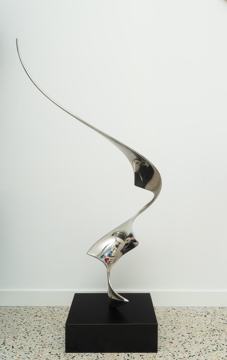 Polished Stainless Steel Sculpture at 1stDibs polish stainless steel sculpture