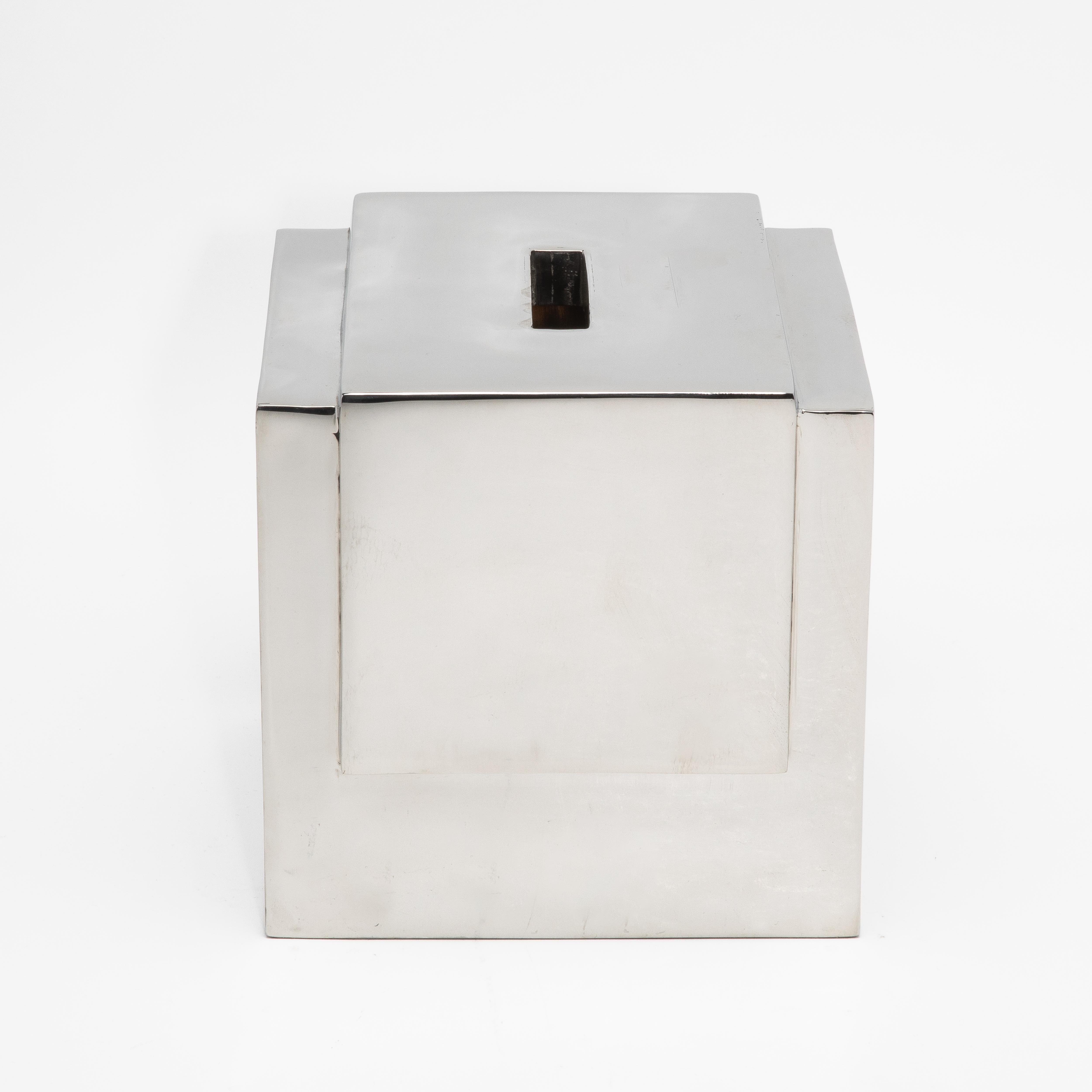 Modern Tissue Box in Polished Stainless Steel by R&Y Augousti For Sale