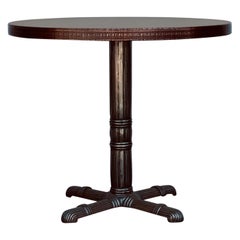 Polished Steel and Antiviral Raw Copper Top Gueridon / Side Table