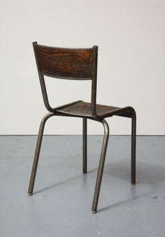 Polished Steel and Bentwood Chair, circa 1940