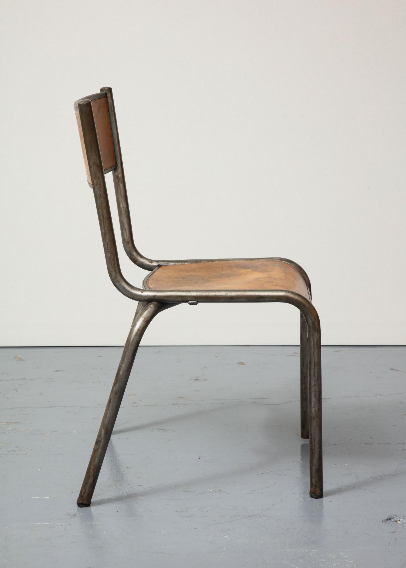 Polished Steel and Bentwood Chair, France, c. 1940

Rustic, beautifully patinated chair with tubular steel and bent wood.