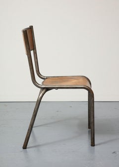 Polished Steel and Bentwood Chair, circa 1940
