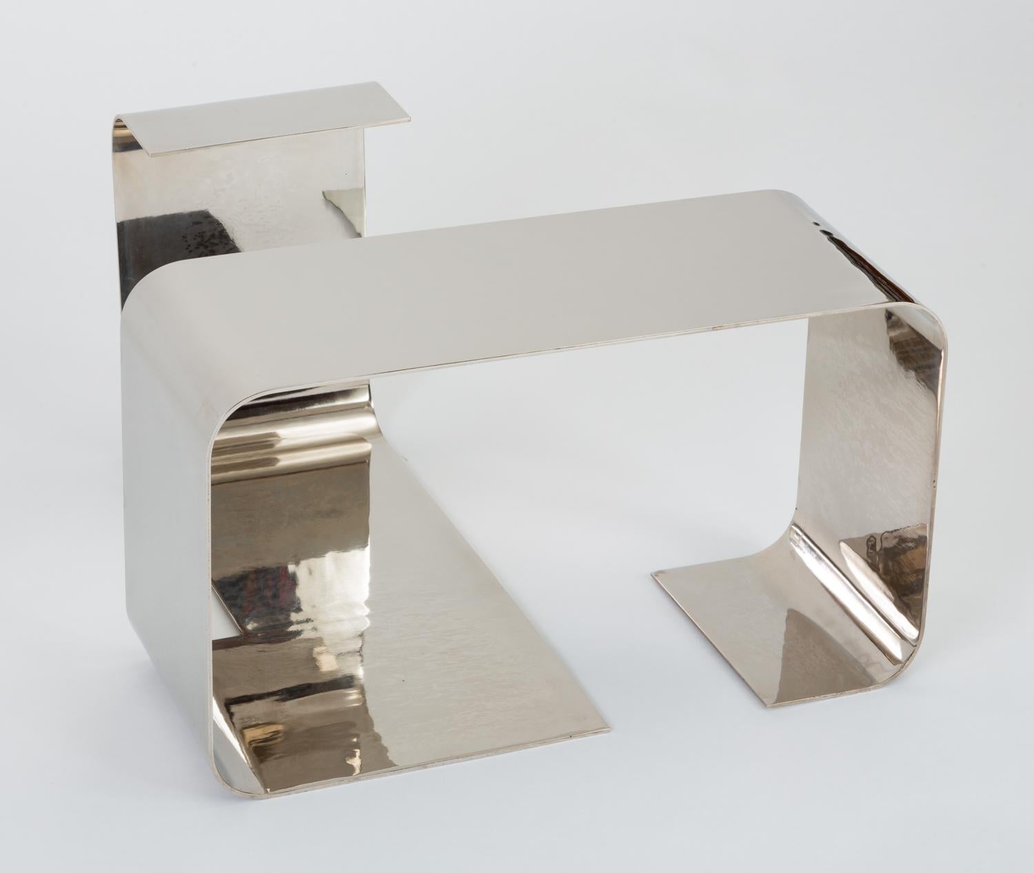 Polished Steel and Smoked Glass Coffee Table by François Monnet for Kappa 9