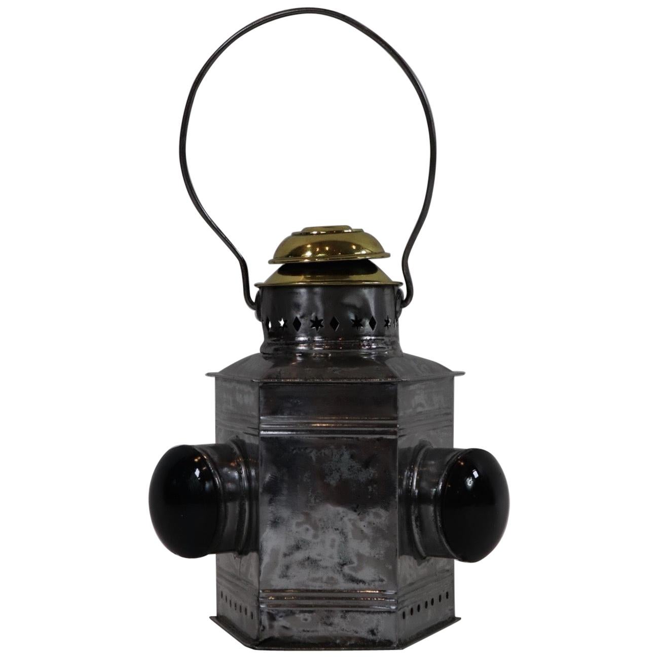 Polished Steel Boat Bow Lantern For Sale