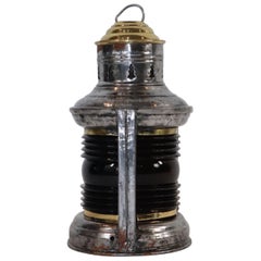 Vintage Polished Steel Boat Bow Lantern
