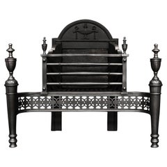 Polished Steel Firegrate in the Georgian Style