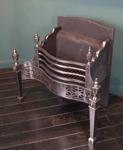 Polished Steel Georgian Revival Dog Grate