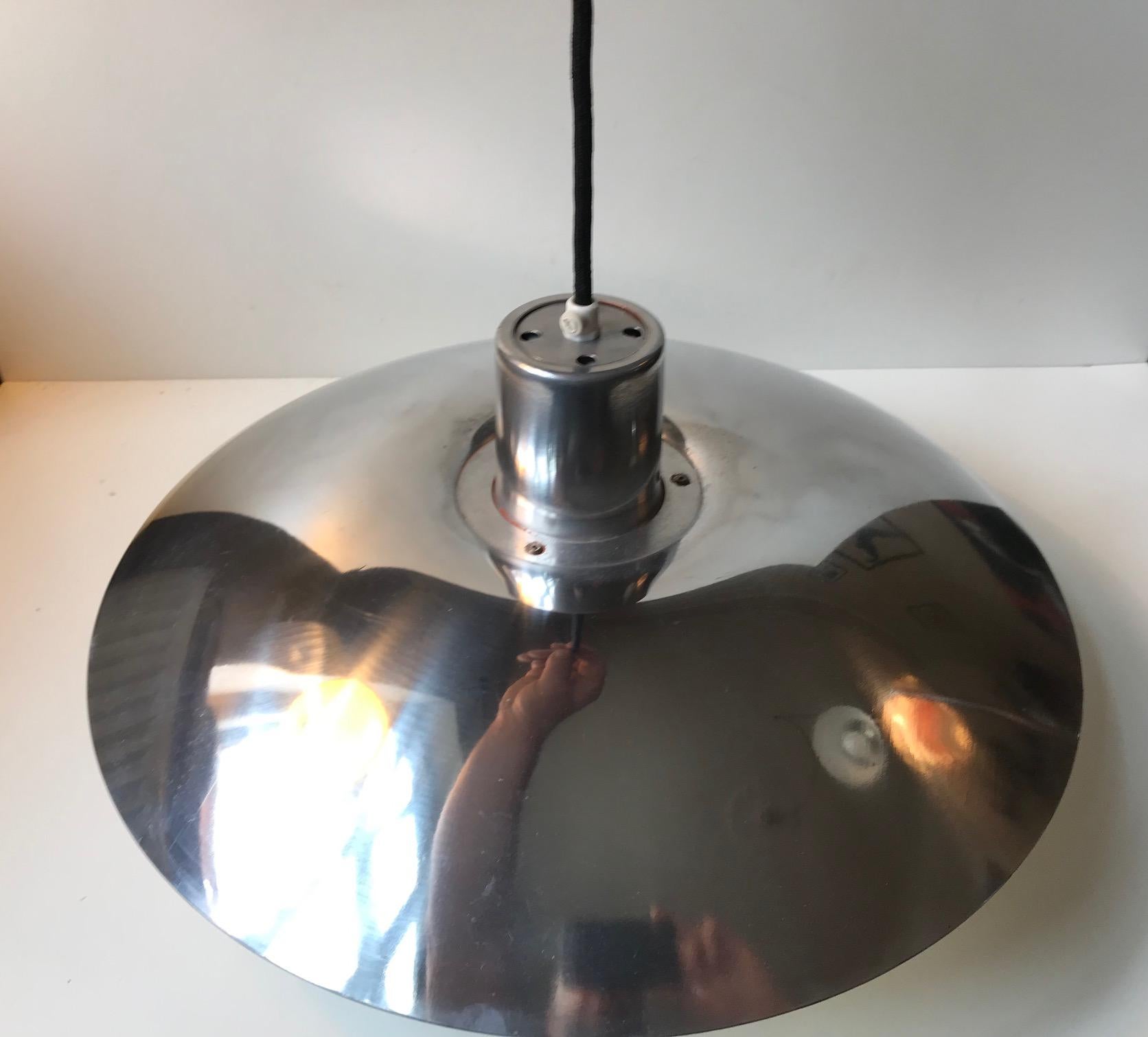 Polished Steel PH 4/3 Ceiling Lamp by Poul Henningsen for Louis Poulsen, 1960s 1