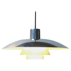 Vintage Polished Steel PH 4/3 Ceiling Lamp by Poul Henningsen for Louis Poulsen, 1960s