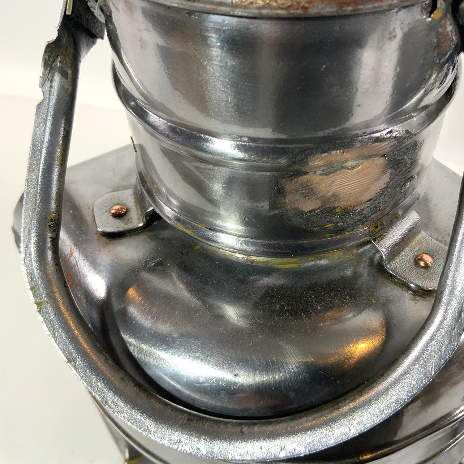 Polished Steel Port and Starboard Ship Lanterns For Sale 1