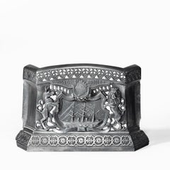 Polished Steel Queen Victoria's Fleet Review Fire Grate