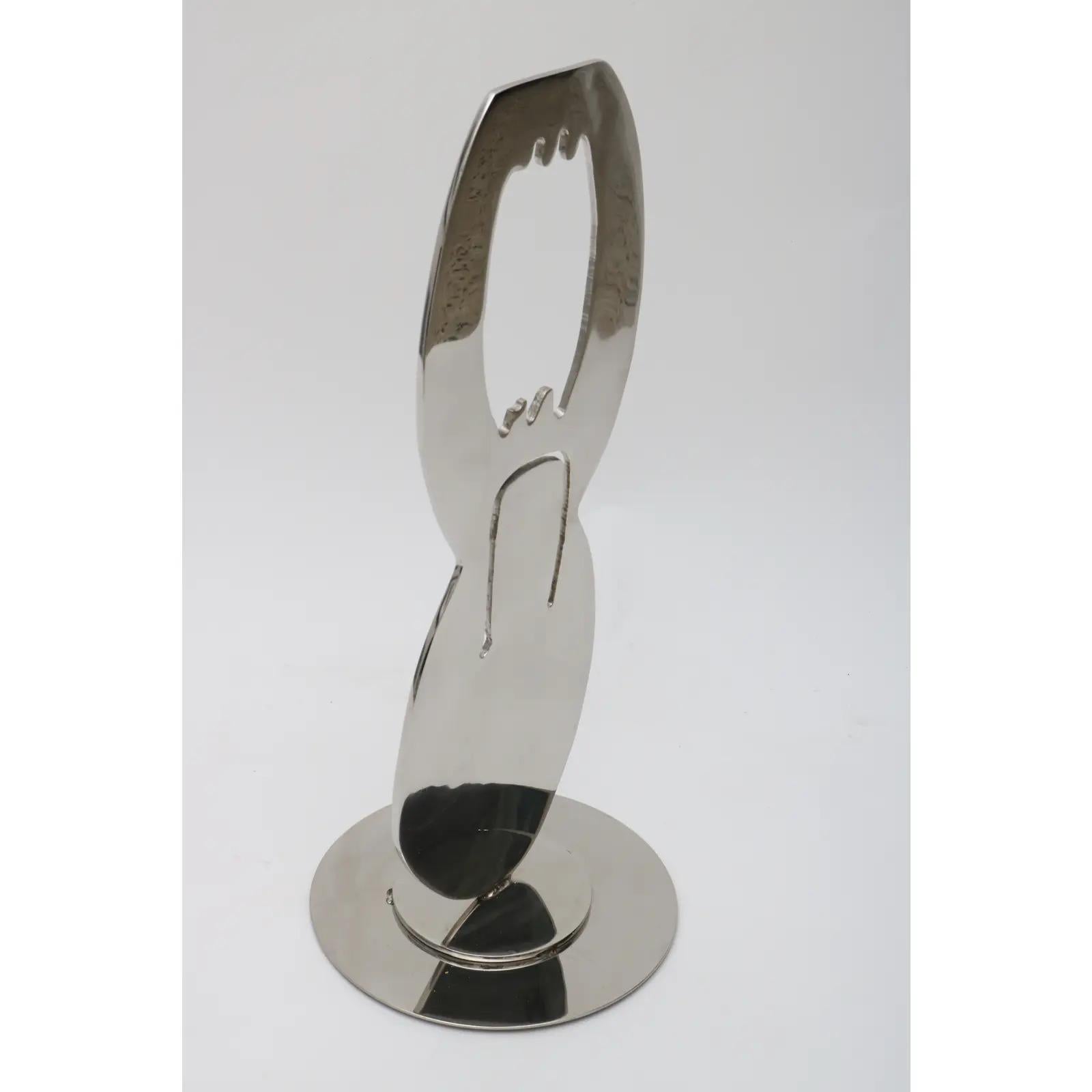 Polished Steel Sculpture by Jack Schuyler For Sale 8