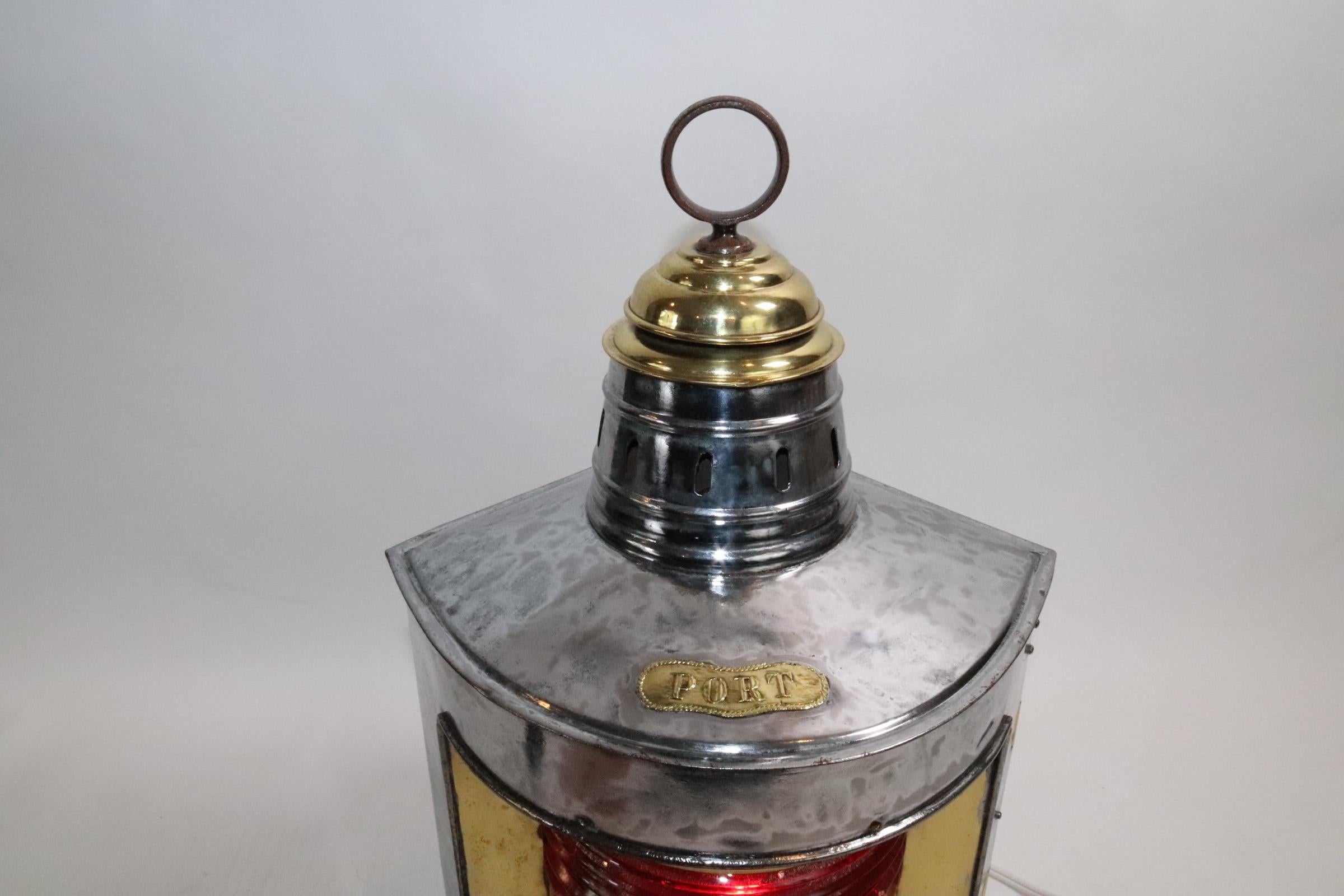 Early 20th Century Polished Steel Ships Lantern