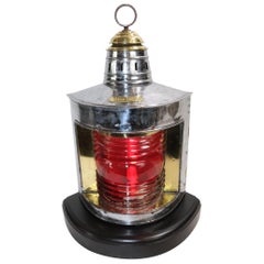 Antique Polished Steel Ships Lantern