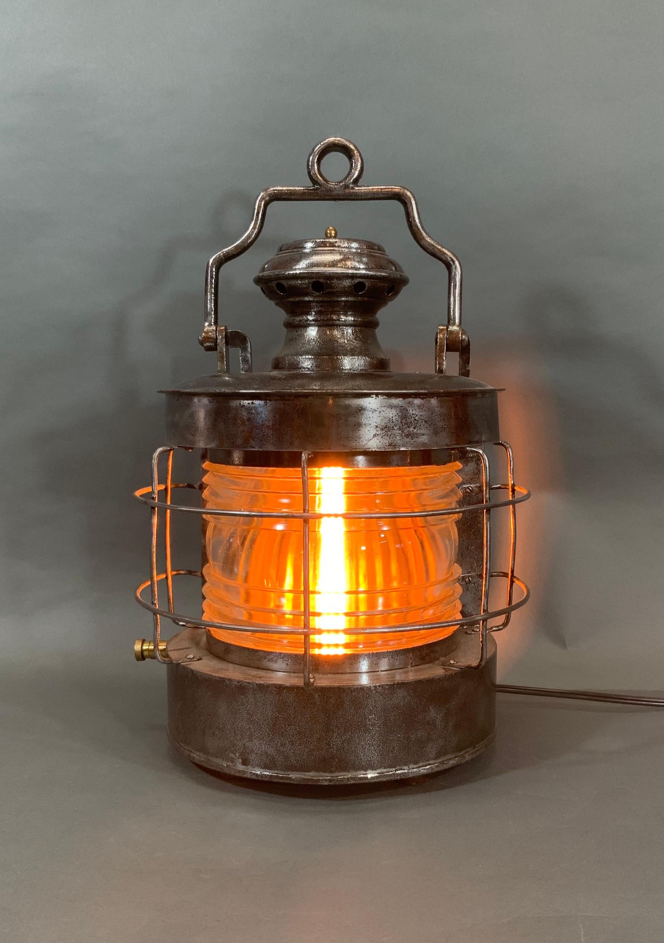 Polished Steel Ship's Masthead Lantern For Sale 1