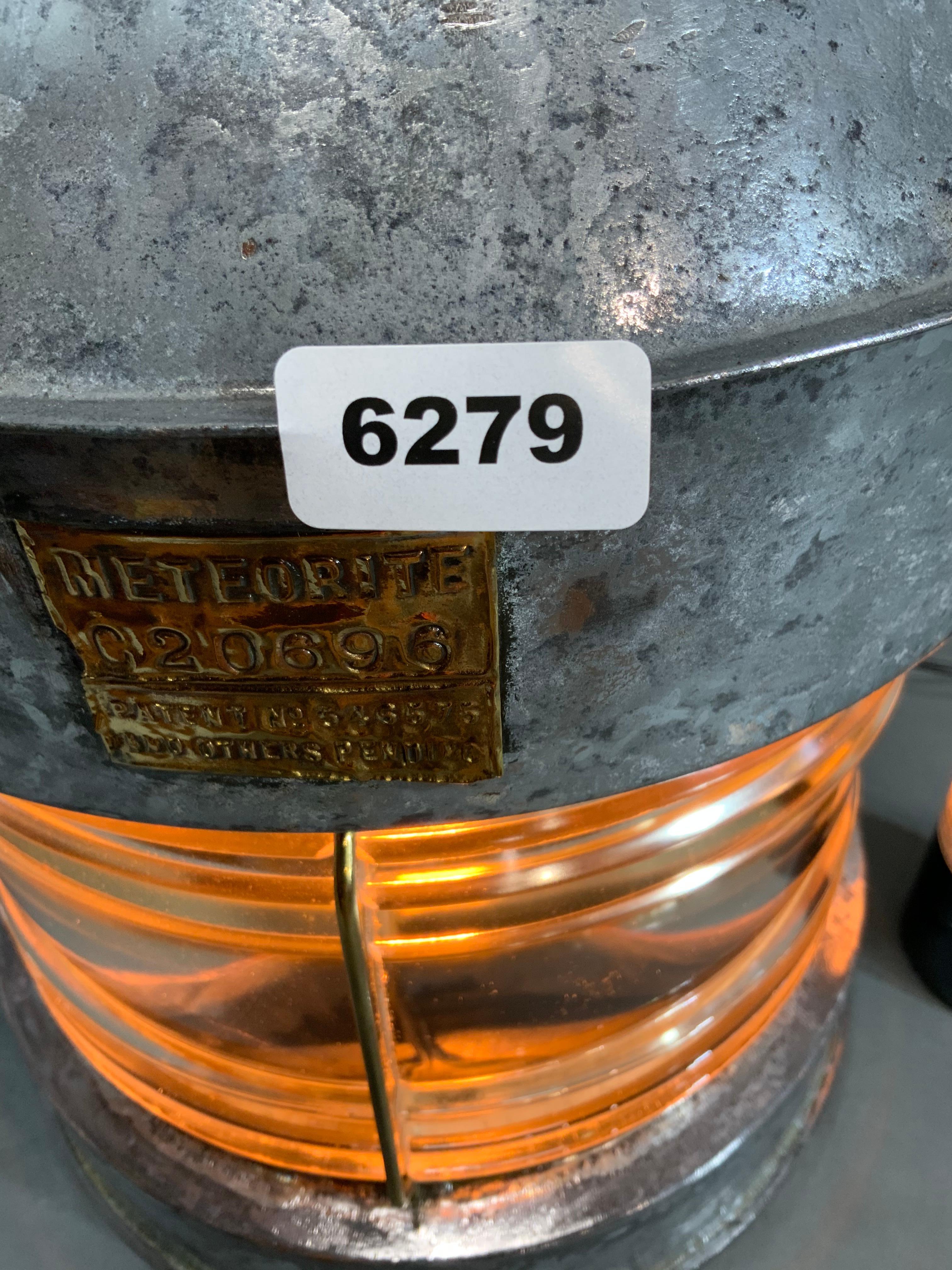 Early 20th Century Polished Steel Ship's Masthead Lantern with Fresnel Lens by Meteorite 