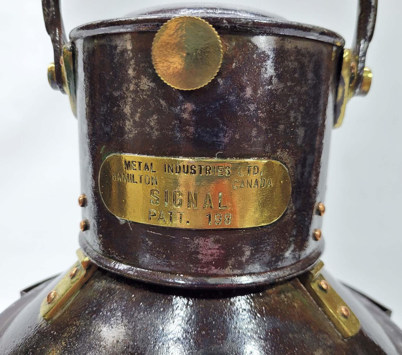 Mid-20th Century Polished Steel Ships Signal Lantern