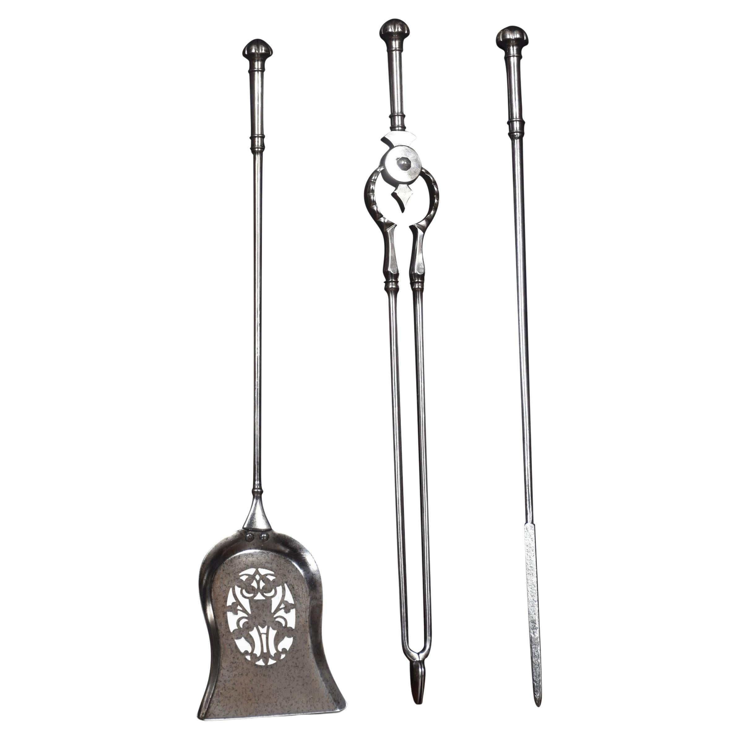2 In 1 Classic Black Cotswold Fireside Companion Tool Set Cast Iron And Steel 