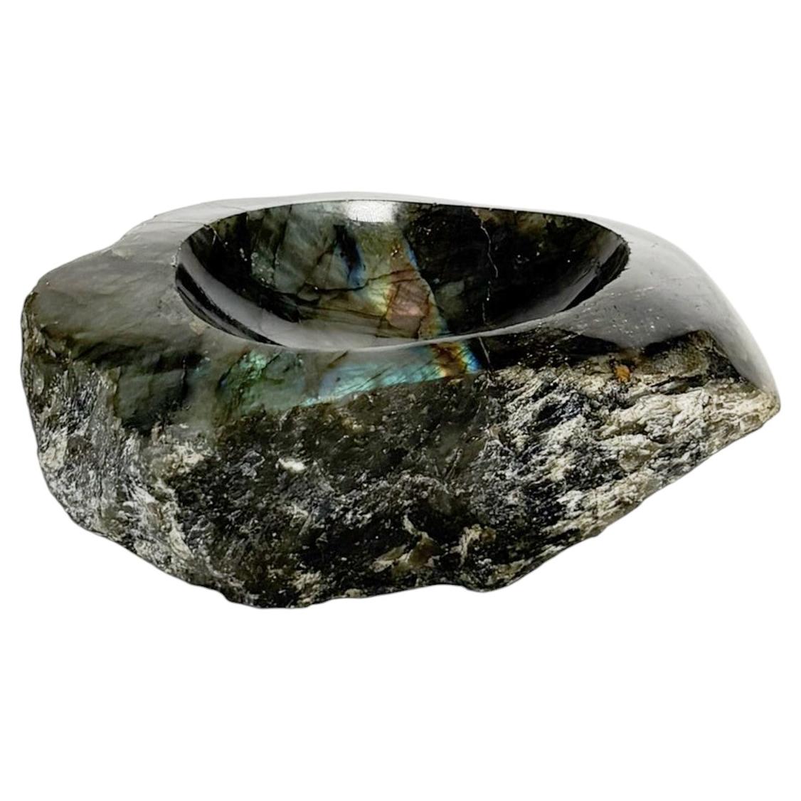 Polished stone with green highlights, France, 1950