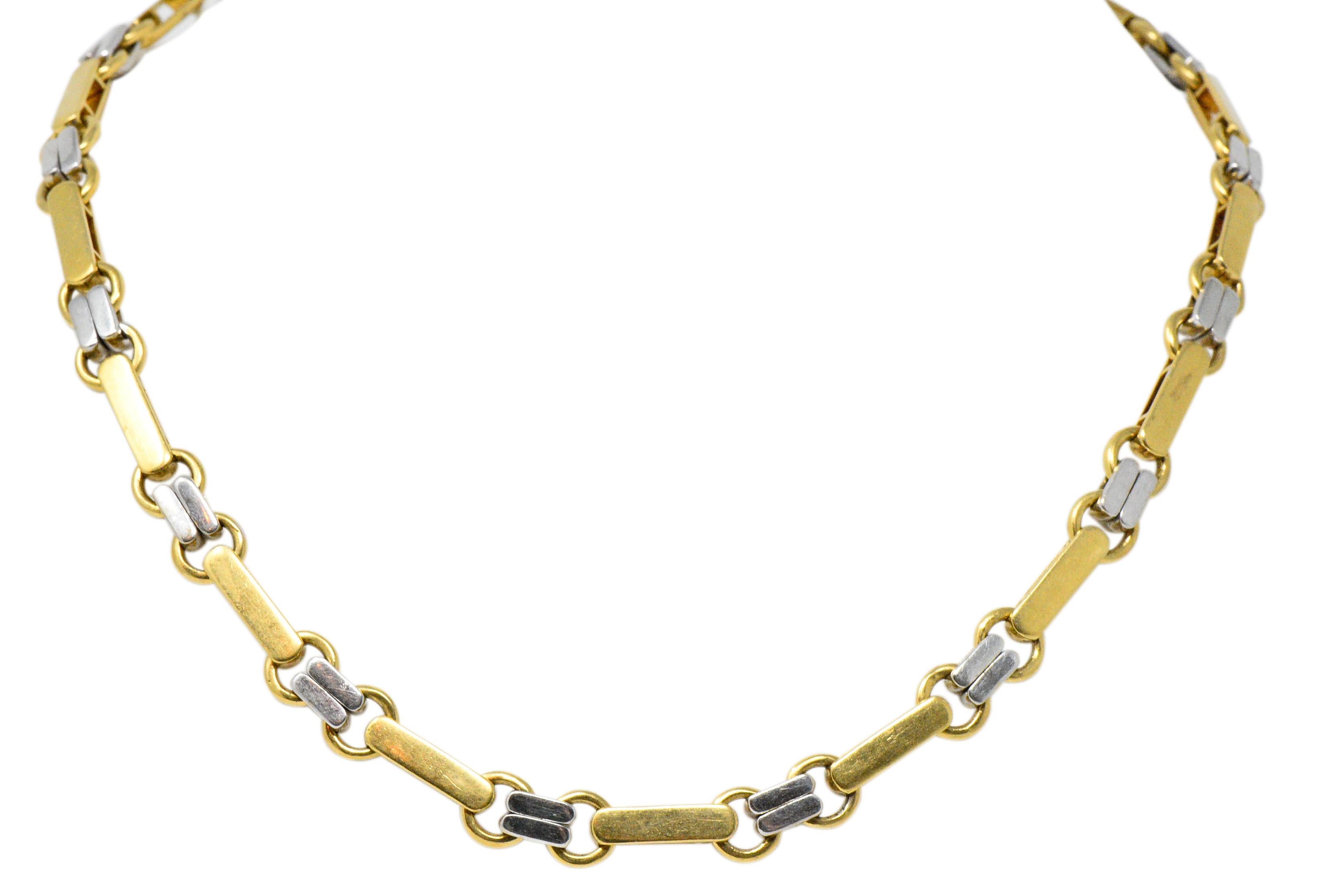 Tiffany & Co. 1.05 Carat Diamond 18 Karat Two-Tone Gold Necklace 2
