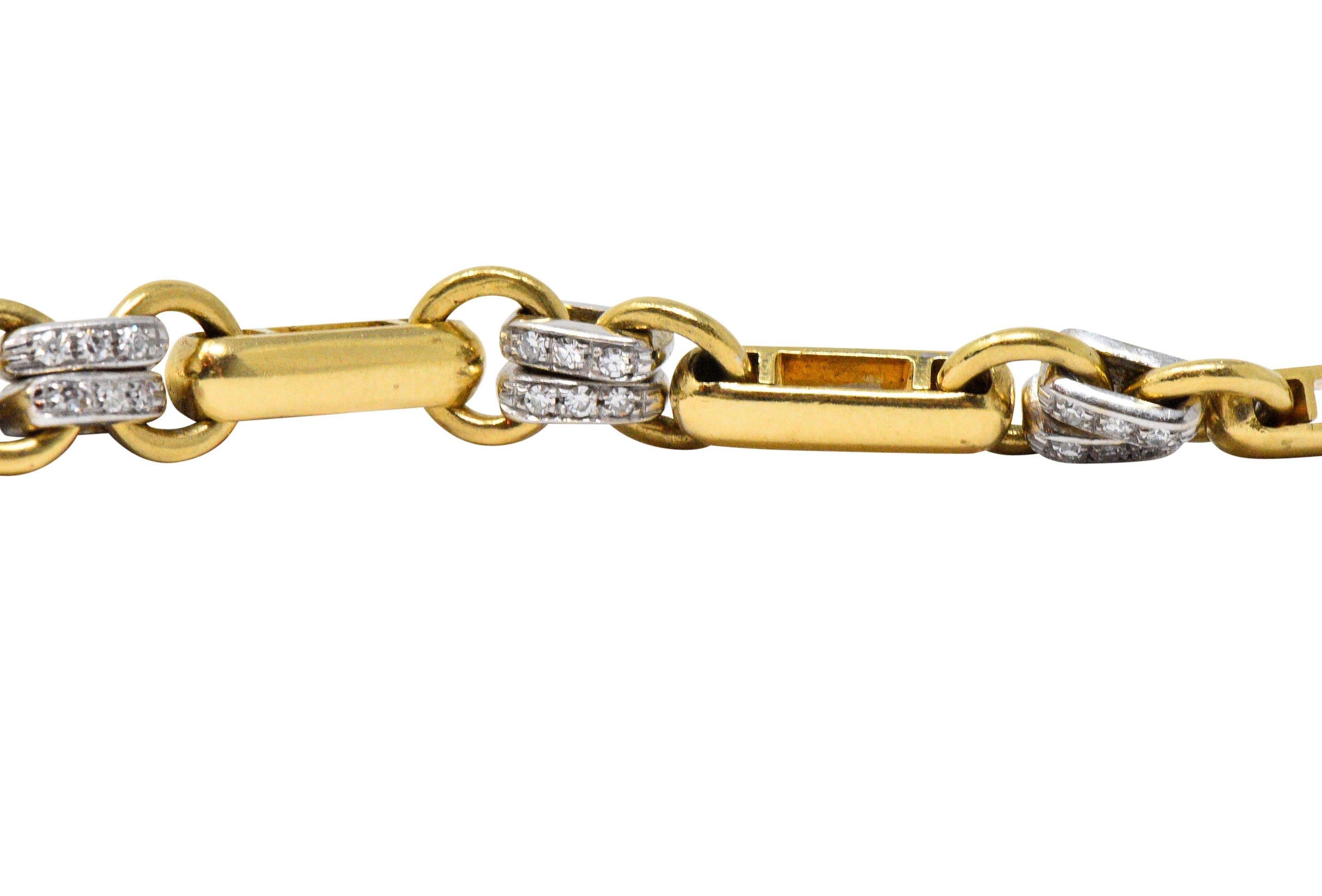 Tiffany & Co. 1.05 Carat Diamond 18 Karat Two-Tone Gold Necklace 1