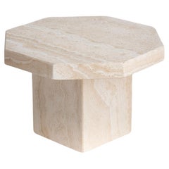 Polished Travertine Octagonal Cocktail Table