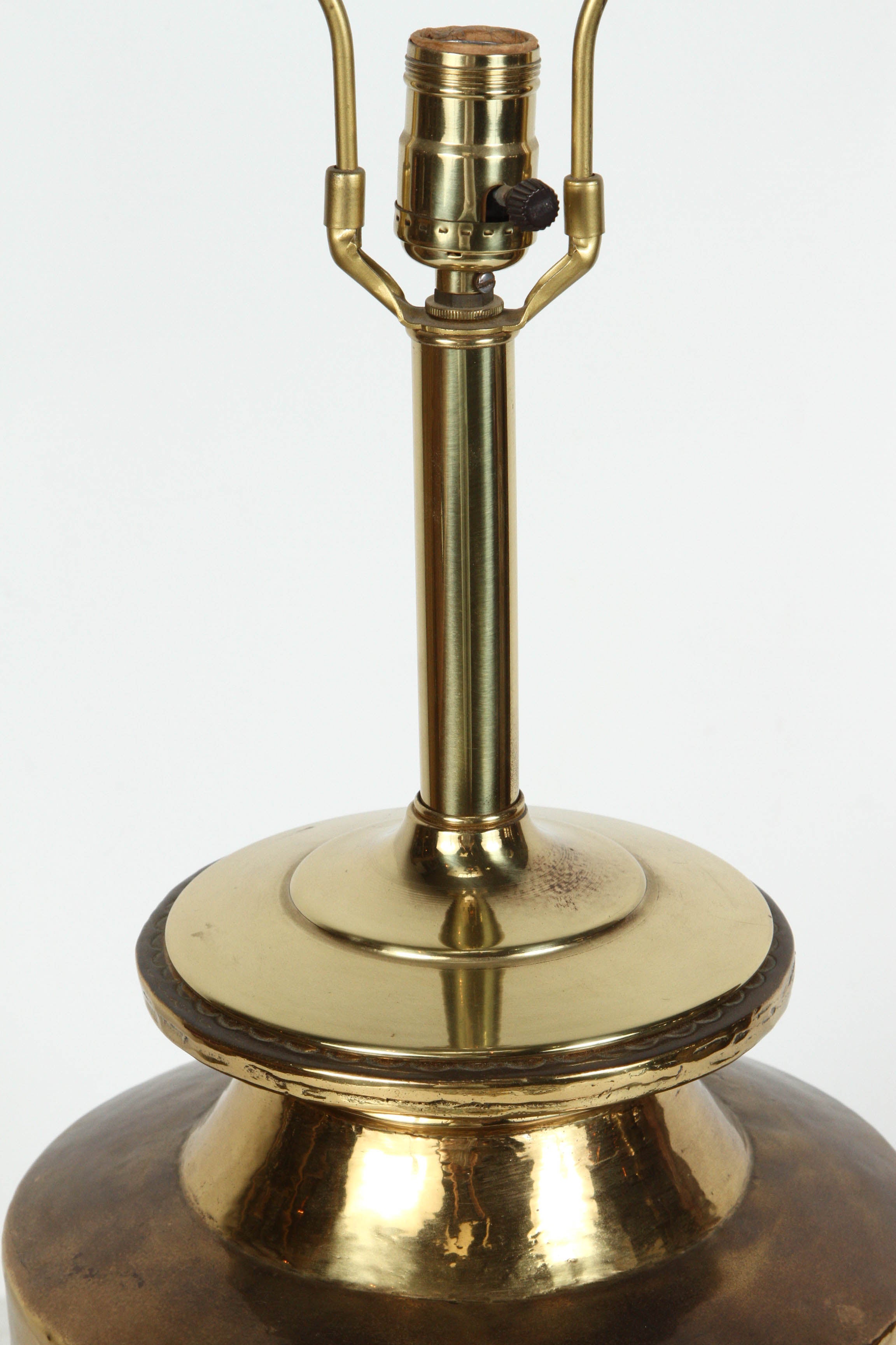 Hollywood Regency Polished Vintage Moroccan Moorish Brass Table Lamp
