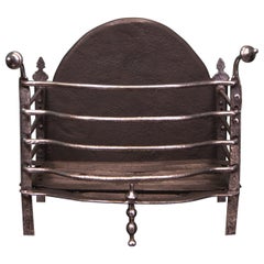 Cesto da fuoco del XVIII secolo in ferro lucido in forma olandese
