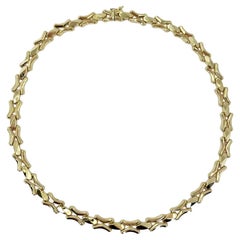 Collana con collare in oro giallo lucido A Link