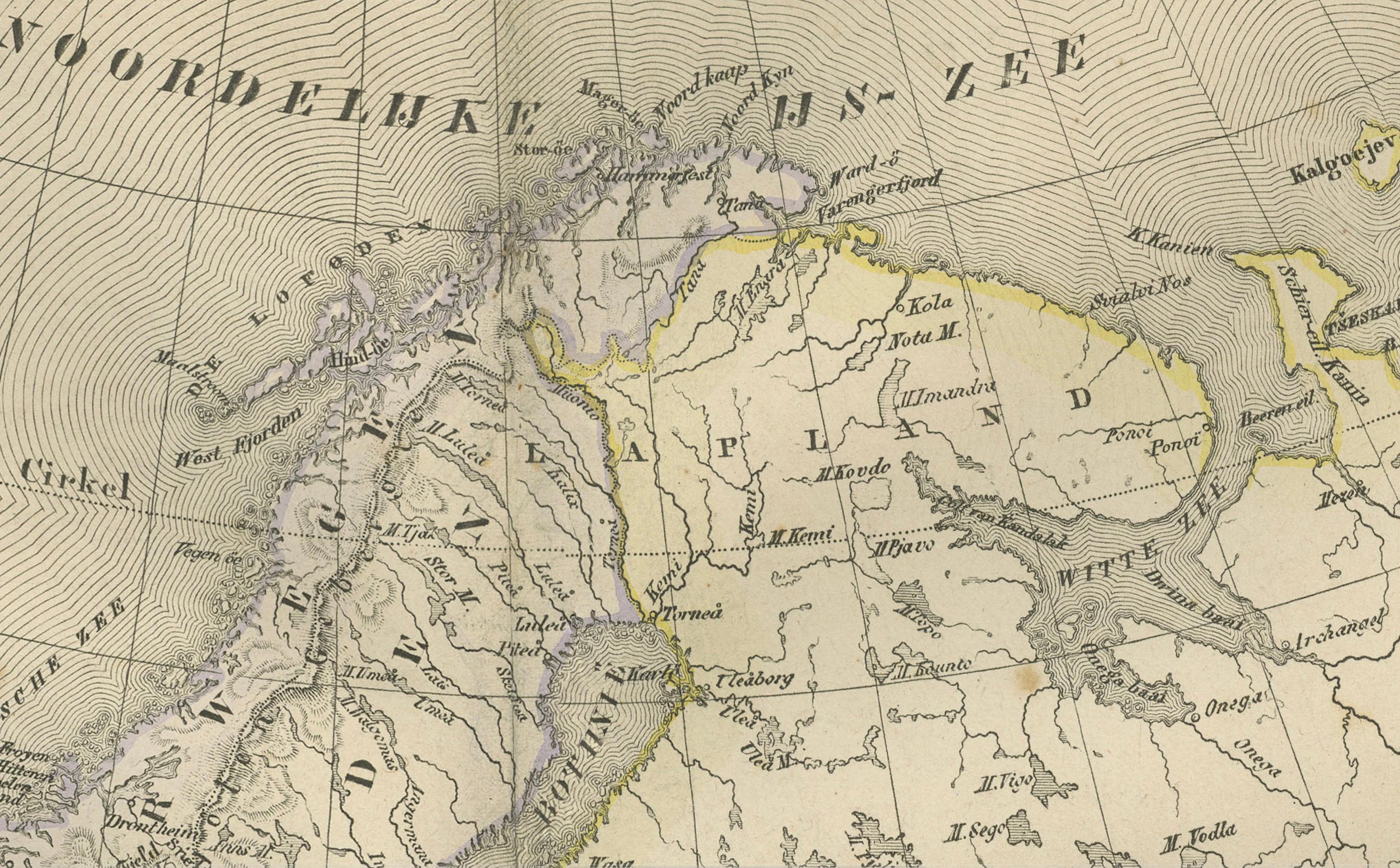 Mapa político de Europa - Nieuwe Hand-Atlas de Frijlink & van Otterloo, 1876 Fines del siglo XIX en venta